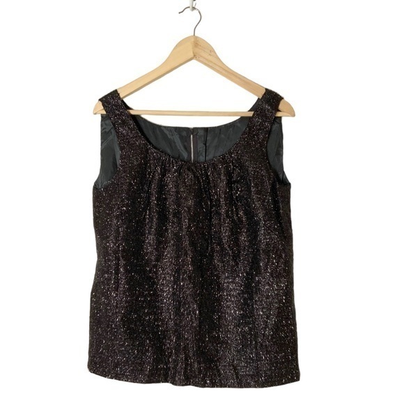 Vintage Tops - Vintage sleeveless‎ top whimsigoth goth glam eyelash textured metallic tank